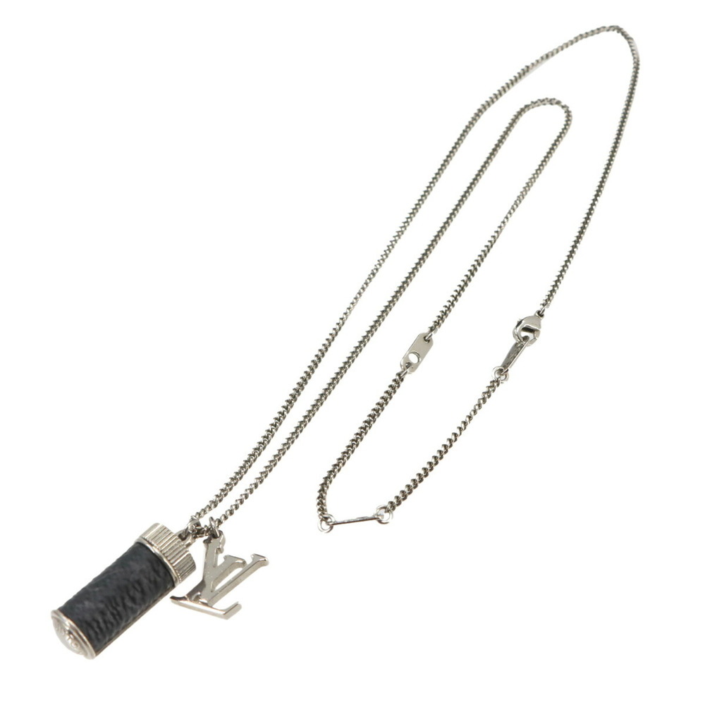 Louis Vuitton Monogram Eclipse Collier Charms Necklace, Black, Gray, Silver, ...